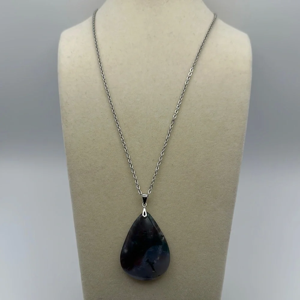 Purple Ocean Jasper Pendant Necklace - Picture 2 of 8